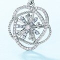 wholesale S925 sterling silver new elegant and fashionable blue spinel snowflake pendant Korean style necklace for women wholesale-0-3