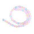 wholesale Metal Morganite Chalcedony Beads, Five-Color Colored Chalcedony Round Beads, DIY Quartzite Semi-Finished Jewelry Accessories Crystal-0-4