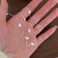 wholesale 925 Sterling Silver Small Heart Necklace for Women, Minimalist Ins Trendy Niche Design, Luxurious and Versatile High-End Pendant Chain-0-0
