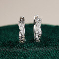 925 Sterling Silver Women's New Earrings with Moissanite, Retro。-0-0