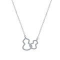 Sterling Silver Hollow-Out Diamond Moissanite Necklace, Minimalist Luxury High-End Jewelry-0-3