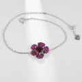 wholesale 925 Silver Designer-style Elegant and Unique Gemstone Bracelet, Natural Floral Theme High-end Amethyst Bracelet-0-2