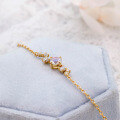 wholesale S925 silver plated with 14K gold Japanese minimalist gentle style moonstone white zircon bracelet-0-3