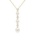 S925 Sterling Silver Simple Single Freshwater Pearl Pendant-0-14
