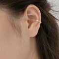 wholesale S925 Sterling Silver Light Luxury Ins Style Ear Clips for Women, Circular Row Diamond Design, Minimalist Geometric Earrings with a Sense of Advanced Fashion-0-1