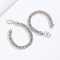 wholesale S925 Sterling Silver Niche Design Cuban Chain Bracelet for Men, Women, and Children, Stylish and Personalized Baby Equestrian Whip Bracelet-0-1