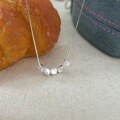 wholesale S925 Sterling Silver Korean Version Chiheng Broken Silver Necklace for Women, Small and Minimalist, Luxuriously Exquisite, Versatile Trendy Collarbone Chain-0-1