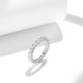 wholesale S925 silver plated with 18K white gold, new luxury full diamond round 30mm moissanite women's wedding eternity ring-0-2