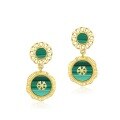 wholesale S925 Sterling Silver European and American New Minimalist Fashion Snowflake Earrings with Malachite Christmas Series Wholesale from Manufacturers-0-5