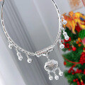 wholesale 999 Pure Silver Baifu Longevity Lock Necklace, Baby Necklace, Children's Silver Lock, Peace Lock, Infant Full Moon and First Birthday Gift-0-7