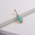 wholesale [925 silver gold-plated] Dunli Jewelry Japanese Retro Ethnic Style Natural Amazonite Necklace Pendant Wholesale Accessories-0-1