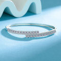 Sterling Silver Full Pavé Moissanite Bracelet with Clasp-0-0