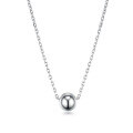 wholesale 925 Sterling Silver Geometric Sphere Pendant Long Necklace for Women, Minimalist Ins Style Small Luxury High-End-0-6