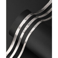 wholesale 925 Sterling Silver 35mm Blade Flat Snake Chain Necklace for Men, Trendy Light Luxury Niche Versatile High-End Sense Collarbone Chain for Women-40 double-buckle blade chain 45cm approximately 7.2g (3.5mm wide)  925 silver