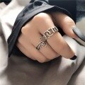 wholesale 925 Silver Cross-border Vintage Antique Music Note Ring, European and American Style Fashionable and Versatile Infinite Loop Ring-0-3