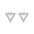 wholesale S925 silver geometric personality and temperament new-style earrings for women, high version, cross-border hot-selling moissanite ear studs-0-4