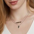 wholesale 925 Silver European and American New Fashion Minimalist Geometric Moss Pendant with Aqua Agate Necklace, Cross-border Hot Purchase-0-1