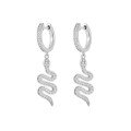 wholesale 925 Sterling Silver Snake Earrings Necklace Bracelet Customizable with Zirconia Ins High-End Feel, Custom-Made to Order from Images or Samples-0-4