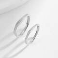wholesale 925 Sterling Silver Beautiful Prospect Couple Adjustable Ring Minimalist Niche Design Matching Bands 520 Gift-0-1