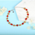 wholesale S925 Silver Designer-Exclusive Red Agate Insect Bracelet with Premium Aesthetic, Featuring Natural Gemstone Inlay-0-1