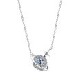 S925 Silver Necklace with Moissanite Pendant, Planet Design-0-3