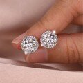 wholesale S925 Sterling Silver Ice Moissanite Stud Earrings, Light Luxury Minimalist Elegant Style, Women's Best-Selling Hit on Independent Sites-0-3