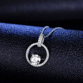 925 Silver 1ct Moissanite V-Necklace Women's Fashion Pendant-0-1