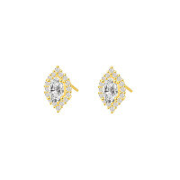 wholesale S925 Sterling Silver French Retro Micro-set Zircon Earrings For Women, Minimalist And Advanced Color Zircon-E4066-White Zirconium 925 Silver