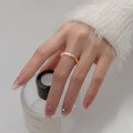 wholesale S925 sterling silver irregular pearl ring Xiaohongshu INS minimalist style unique women's ring R00206-0-2