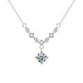 S925 Sterling Silver Moissanite Shining Galaxy Necklace-0-3