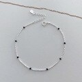 wholesale S925 Sterling Silver Summer Black Bead Crushed Silver Bracelet Fashion Minimalist Versatile Niche Design Accessory-0-0
