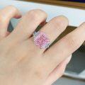 wholesale S925 sterling silver viral TikTok ring for women, sakura pink, radiant cut, ice flower cut, moon ring, factory direct-0-1
