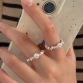 wholesale S925 Sterling Silver Crushed Ice Pearl Ring for Women, Small and Fashionable, Versatile and Elegant, Minimalist Style with a Sense of Sophistication-0-2
