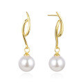 wholesale S925 silver cold and chic tassel-style jewelry earrings, Japanese and Korean version pearl earrings, elegant women's earrings for wholesale-0-4