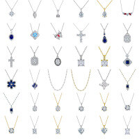 wholesale S925 Sterling Silver LZN Collection Light Luxury 8A Ultra Sparkling Zirconia Butterfly Necklace, Fashionable and High-End-SLZN22-14K-5X7>925 silver