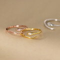 wholesale 925 Sterling Silver Fresh and Sweet Ins Style Niche Design Single Diamond Smooth Small Snake Ring R02595-0-0