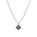 wholesale 925 Silver Cross-border Women's Small and Minimalist Luxury Birthstone Series Colorful Flower Pendant Fresh and Elegant Collarbone Necklace-0-13