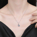 Sterling Silver 1-Carat Moissanite Infinity Note Pendant Necklace-0-2
