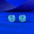 wholesale S925 Sterling Silver Classic 8*8mm Octagonal Stone Millennium Cut Stud Earrings for Women,Ins Style-0-3