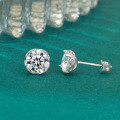 925 Sterling Silver Classic Four-Prong D-Color Moissanite Stud Earrings-0-0