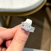 wholesale 925 Silver Jewelry European and American New Arrival 6*8 High Carbon Diamond Oval Ring Luxury Micro-Pave Cross-Border One-Piece Drop Shipping-White>No. 5