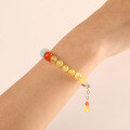 wholesale Wholesale of DIY Handmade Beaded Bracelets with Metal, Certified Nanhong Agate, Hetian Jade, 7mm Turquoise, Beeswax Amber Beads-0-3