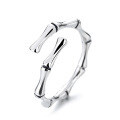 wholesale S925 Sterling Silver Minimalist Ins Bamboo Joint Thin Ring Stackable Adjustable Open Ring for Men and Women-0-4