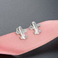 wholesale S925 Sterling Silver Small Airplane Stud Earrings for Women, Korean Style, Fresh and Minimalist, Niche Design, Best Friend Matching, Student Fashion Trend-0-2