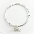 wholesale 999 Silver Two-Life Joy Lotus Pod Bracelet for Women, Chinese Style Ancient Method Lotus Flower Minimalist Solid Bangle Push-Pull Design Youthful Model-0-5