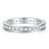 wholesale S925 Sterling Silver Wholesale Women's Pave Ring Fashion Square Full Eternity Ring Zirconia High Carbon Diamond Index Finger Ring-R1401 No.7