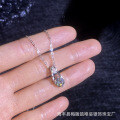 S925 Sterling Silver Moissanite Pendant Necklace, Women's Minimalist Luxury-0-1