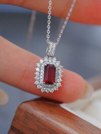 wholesale S925 Sterling Silver Red Elk Pendant Necklace for Women, Versatile French Style Luxury Minimalist New Commuter Design-BX0140-White Gold 925 Silver