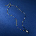 Sterling Silver 2-Carat Moissanite Ingot Pendant Necklace-0-0