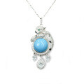 wholesale 925 Silver Gold-Plated Pendant with High-Carbon Diamonds, Enamel, Turquoise, and Versatile Leopard Design for Women-0-0